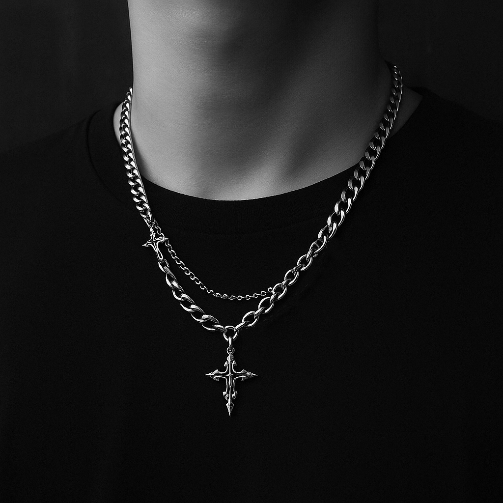 Midnight Crossfire Necklace