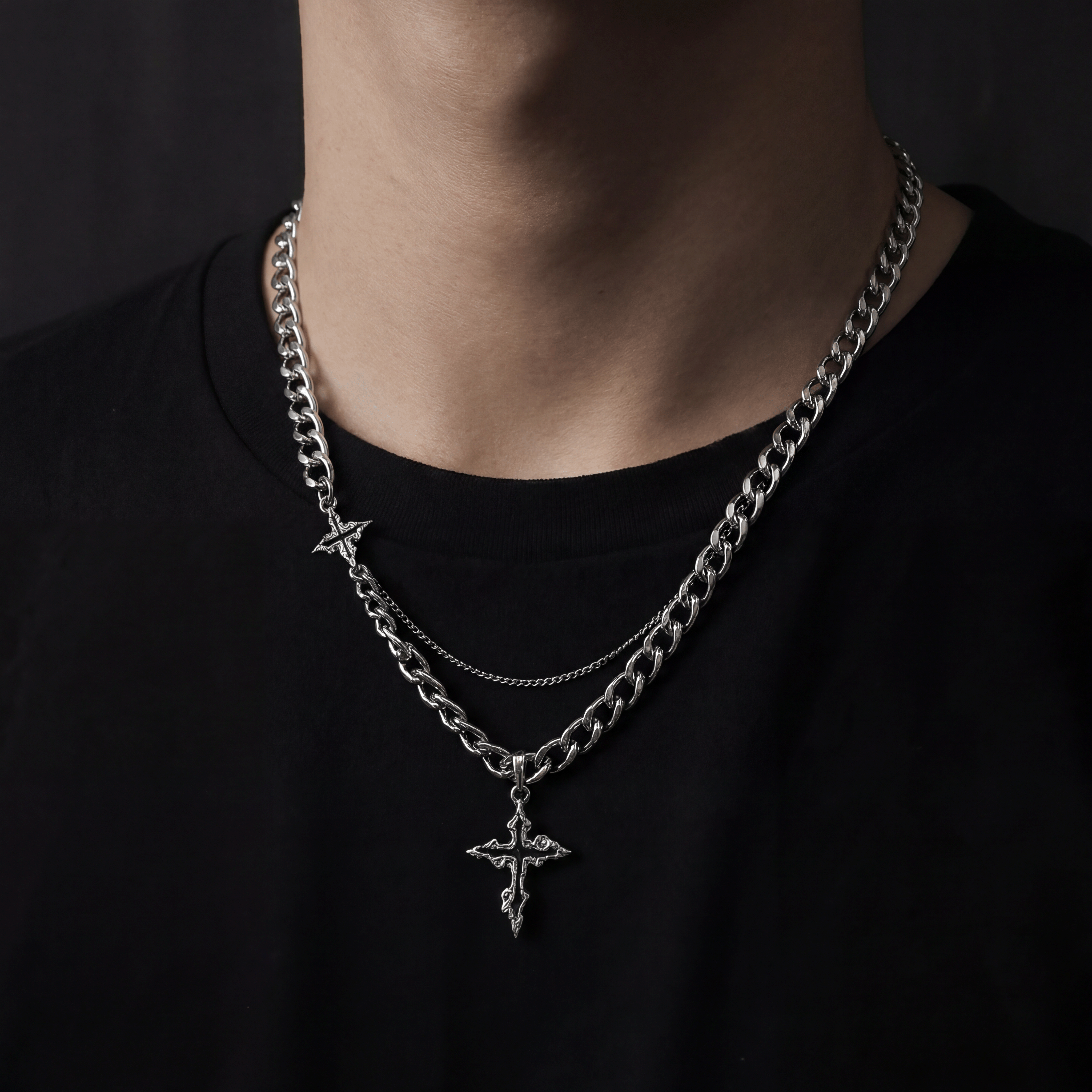 Midnight Crossfire Necklace