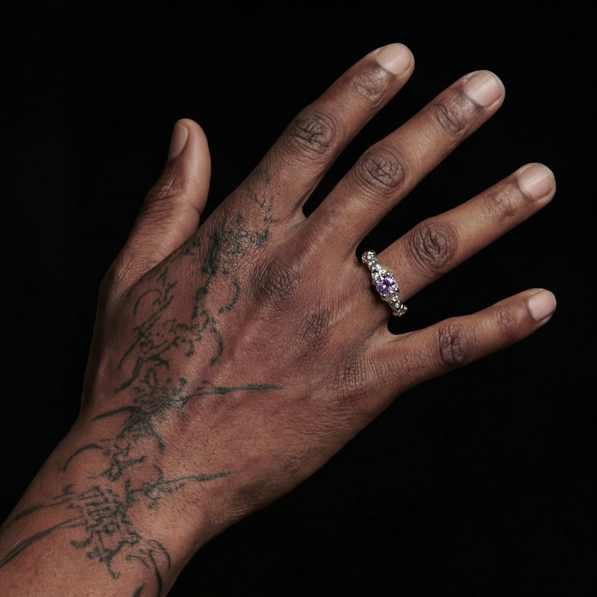 Nocturne Silver Ring