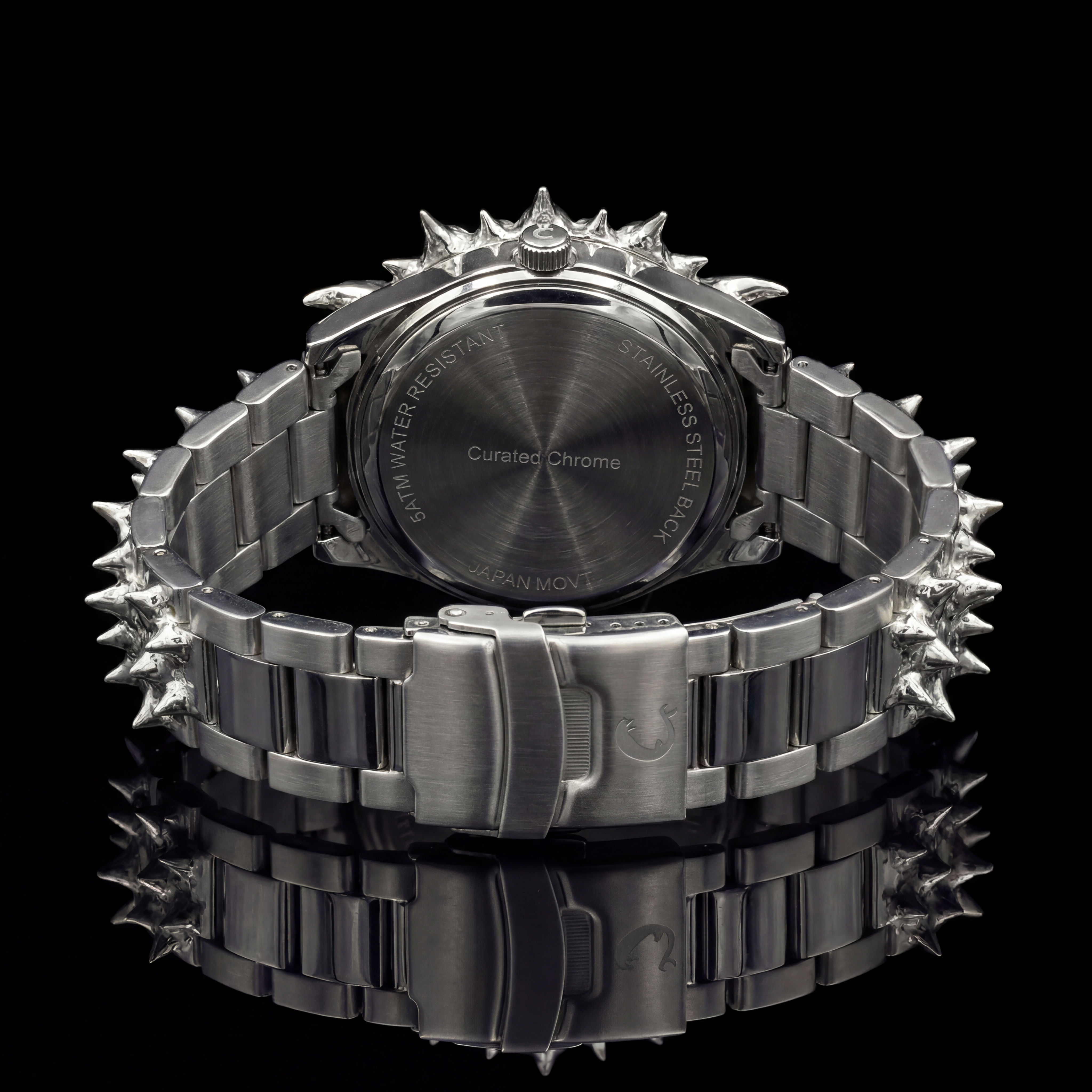 Amethyst Thorn - Striking Chrome Watch | Purple Dial, Spiked Design