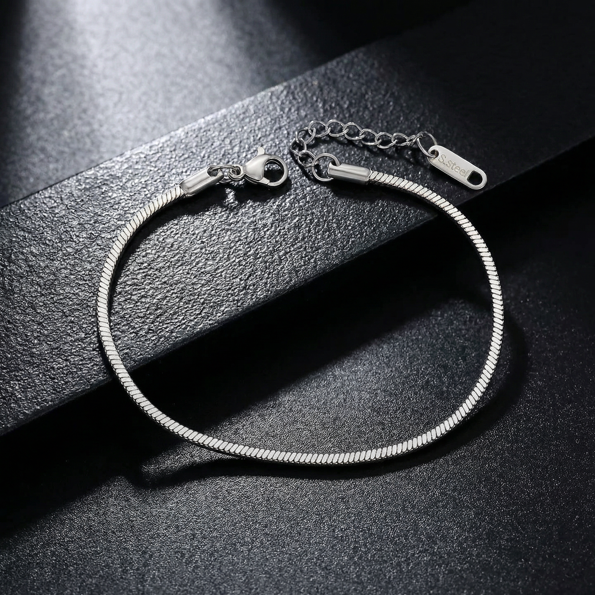 Square Snake Bone Bracelet