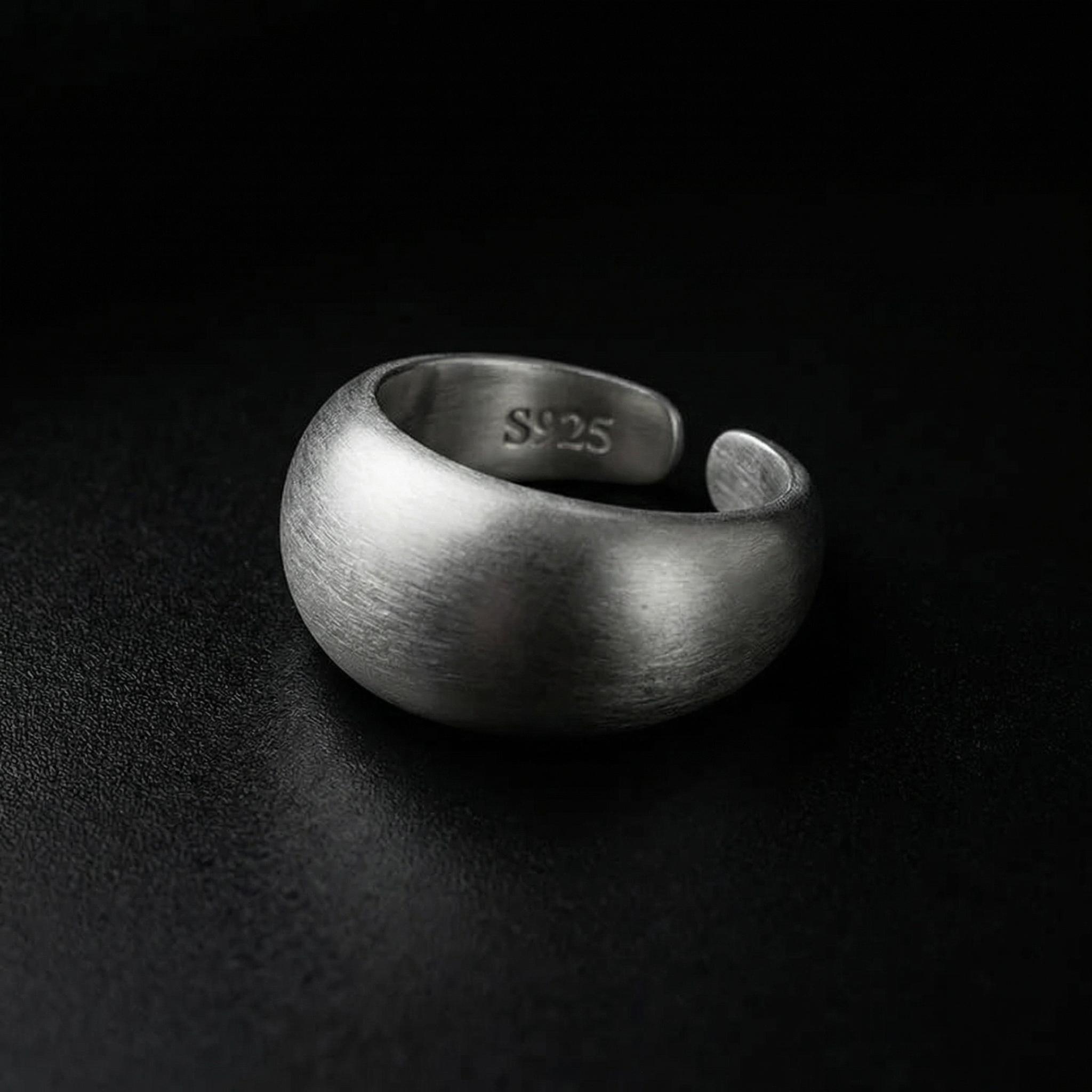 Matte Oval Statement Ring